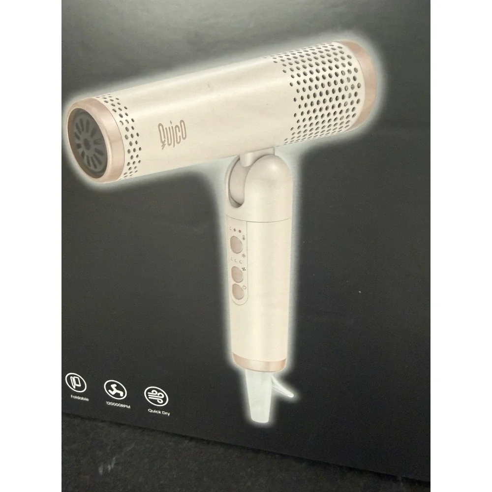 Quico Travel Hair Dryer with Dual Voltage, 120000 RPM Fast Drying Hair Dryers...